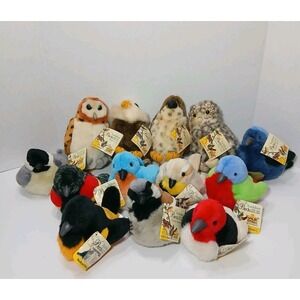 Large Lot Wild Republic K & M Audubon Plush Birds Stuffed Animals Sounds Lot 13